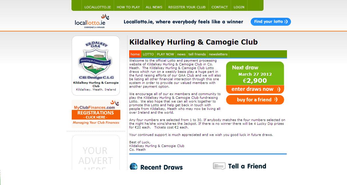 Play Kildalkey GAA Lotto Online Play Kildalkey GAA Lotto Online